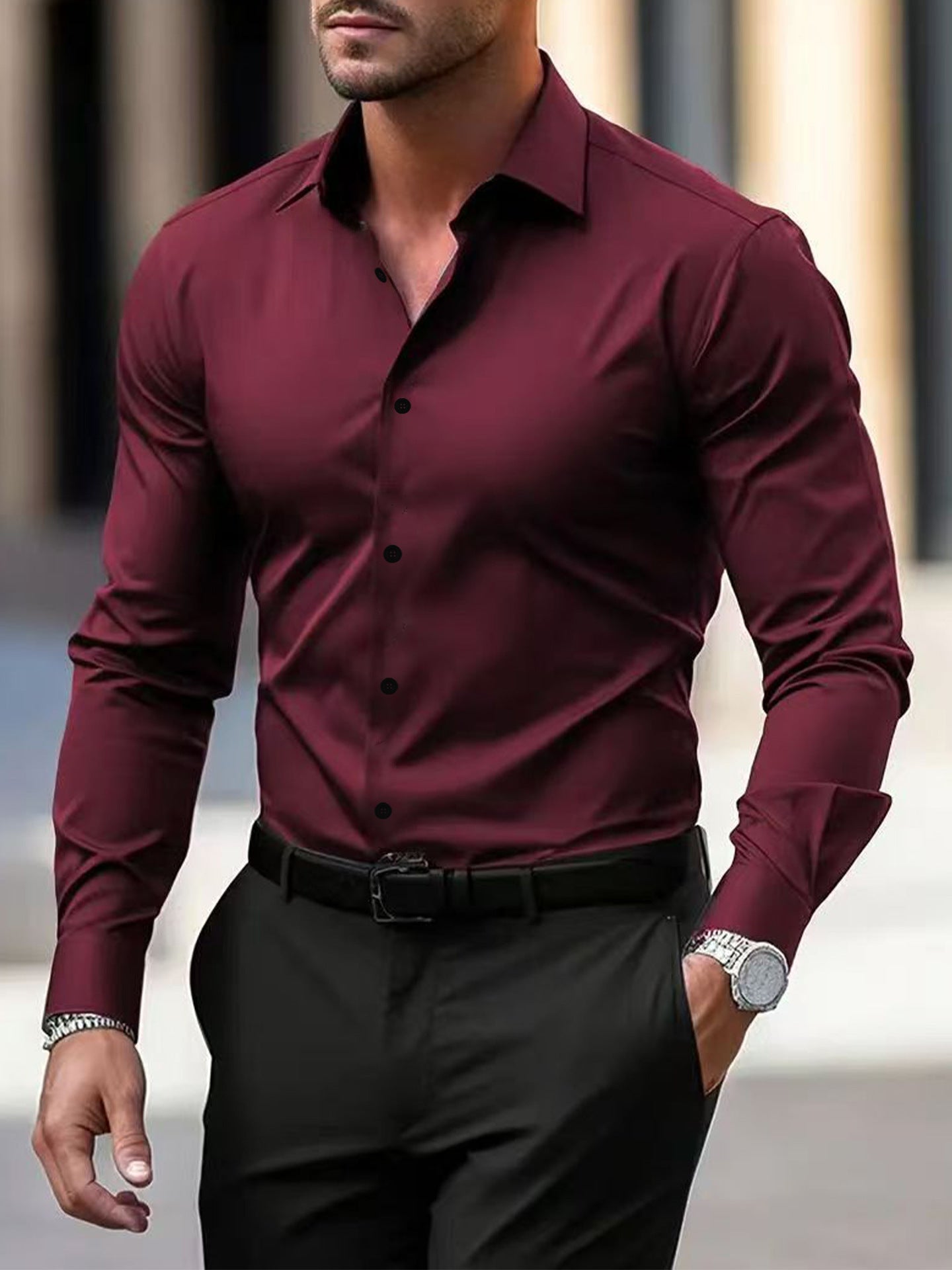 Men's Business Button Down Shirt