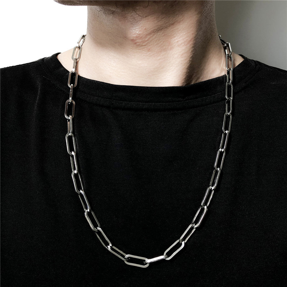 Titanium Steel Men Hip Hop Cold Wind Necklace
