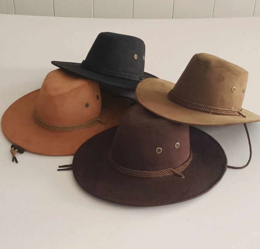Velvet Western Rope Rider Hat Cowboy Stereotyped Hat