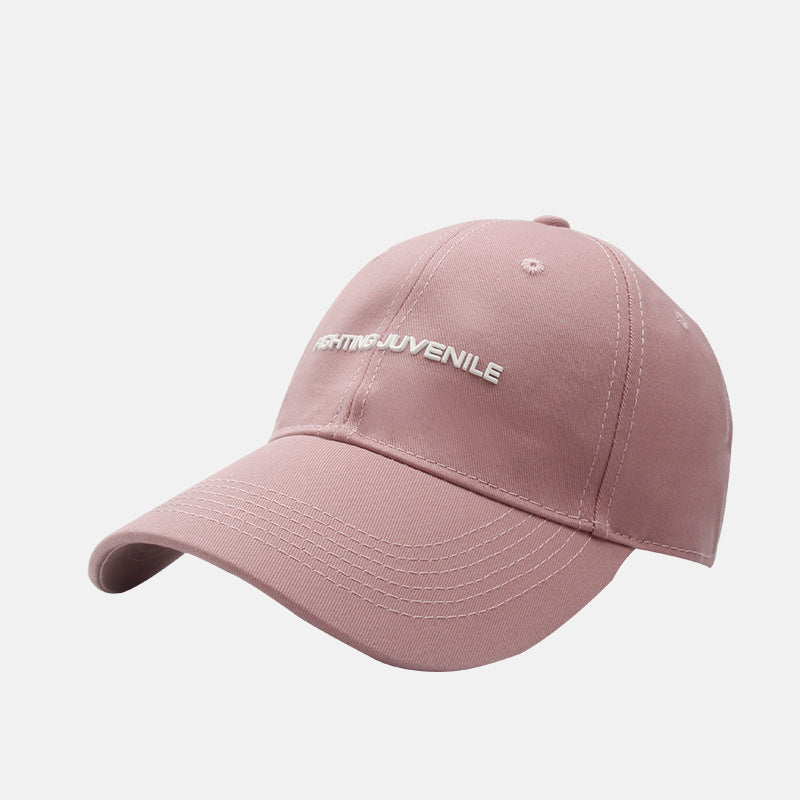 Cotton Letter Curved Brim Adjustable Baseball Cap