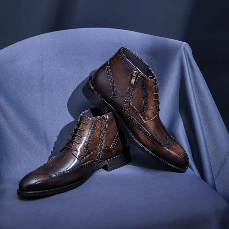 Men's Business Suit Leather  Boots