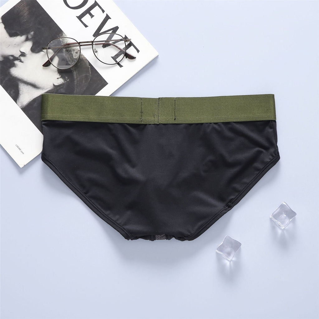 Men's Milk Silk Low Waist Elastic Three-dimensional Bag Comfortable Briefs