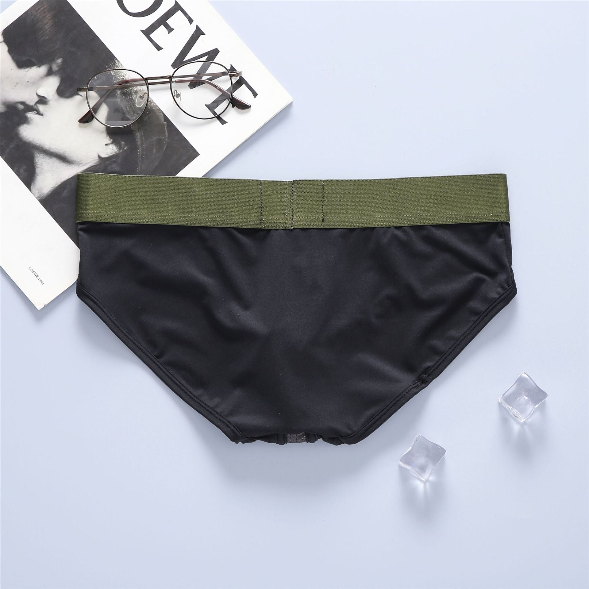 Men's Milk Silk Low Waist Elastic Three-dimensional Bag Comfortable Briefs