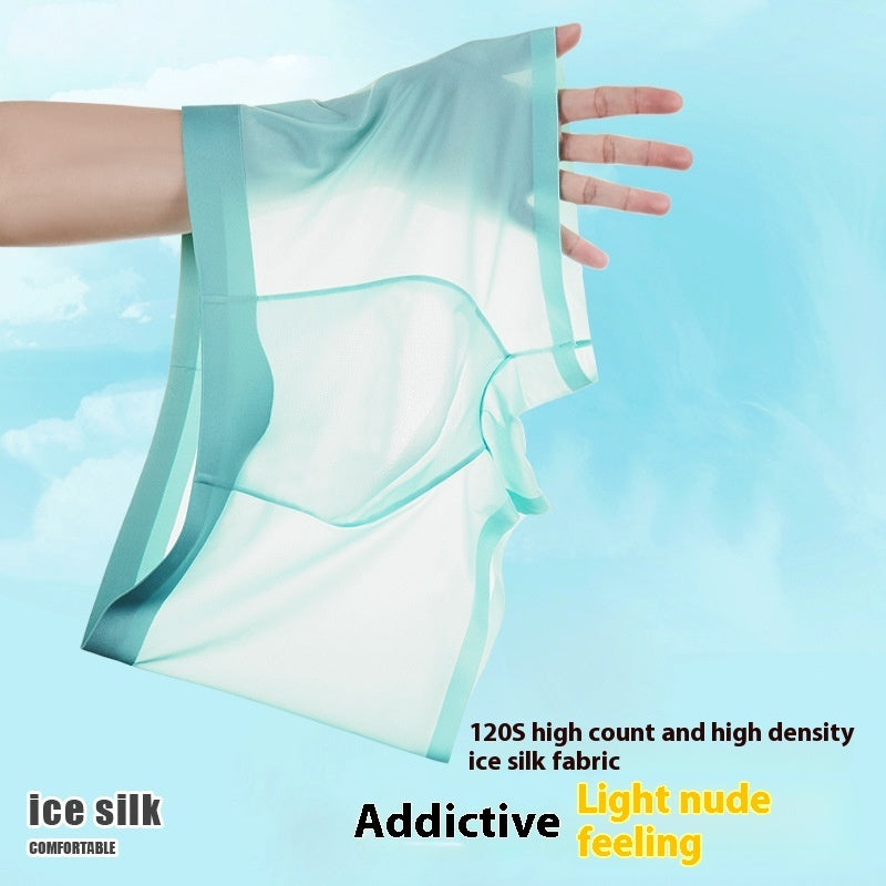 3D Die Ice Silk Men's Underwear Seamless Summer Thin Quick-drying