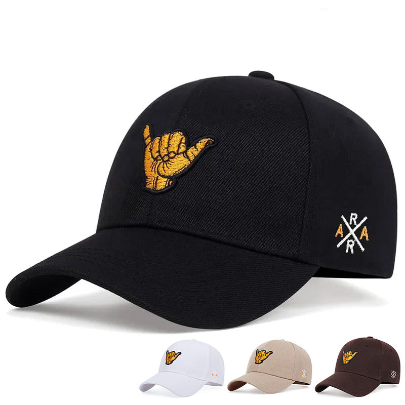 Gesture Embroidery Baseball Cap European And American Outdoor Leisure