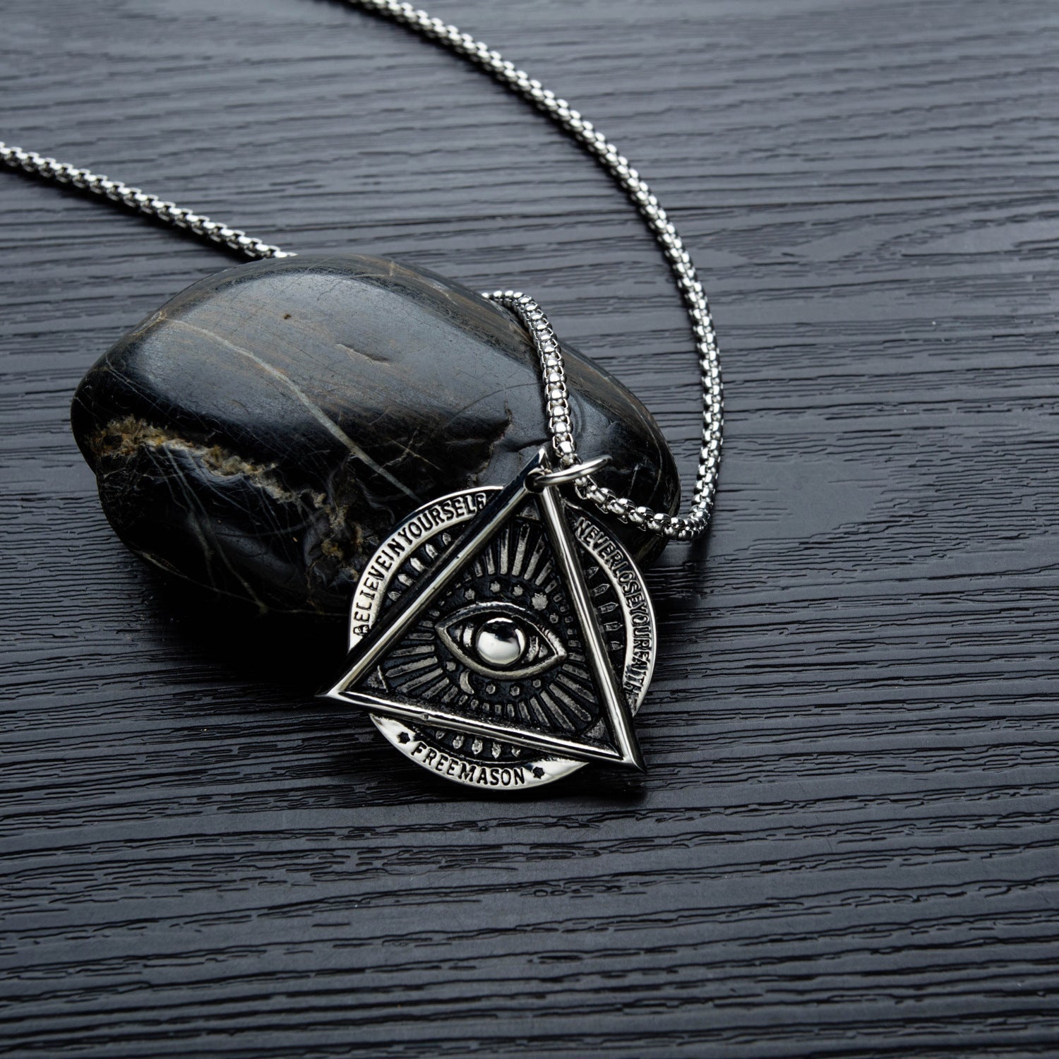 Freemason Pendant Necklace Men's