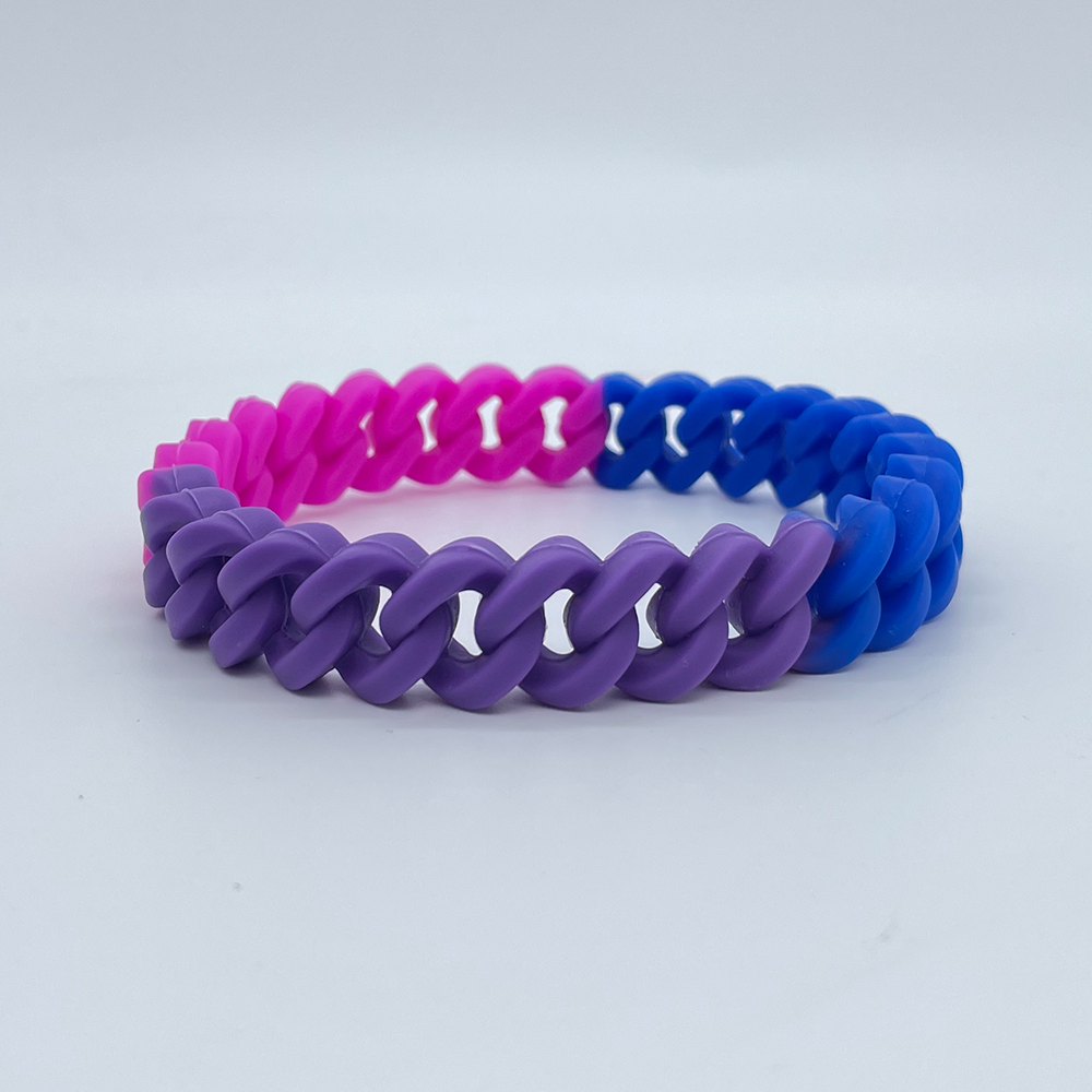 Rainbow Flag Silicone Bracelet Sports Twist Men And Women Couple Bracelet