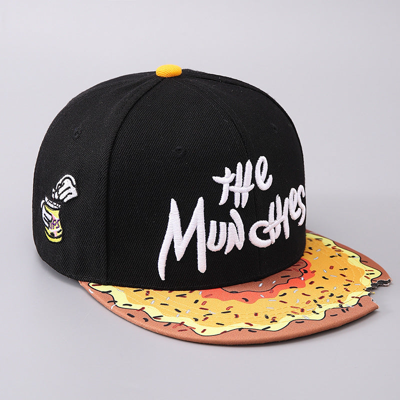 Flat Brim Missing Corner Snack Baseball Cap Personality Male And Female Adult Sun-proof Sports Hat