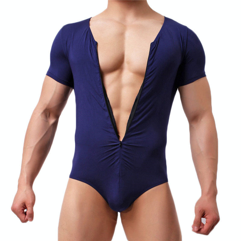 Men's Stretch Tight Exercise Fitness Breathable Body Shaping Vest One-piece Suit