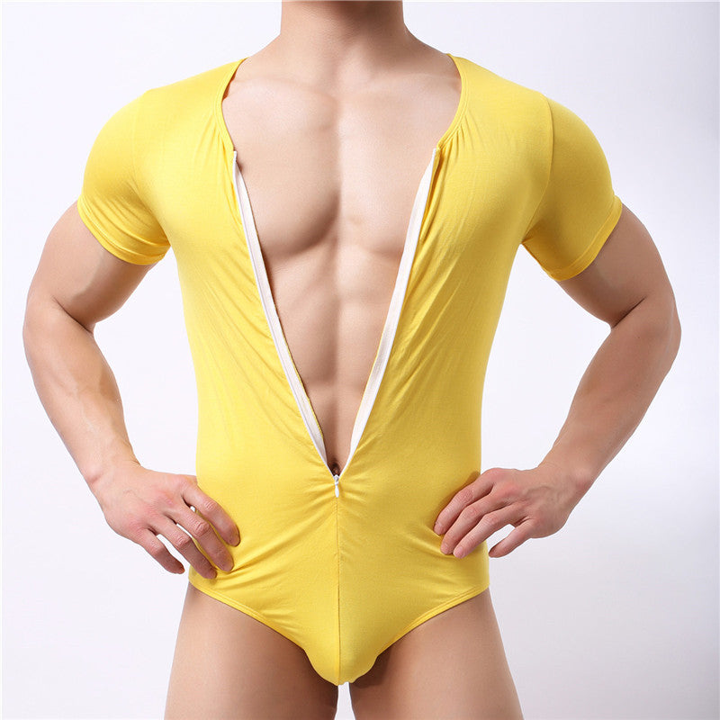 Men's Stretch Tight Exercise Fitness Breathable Body Shaping Vest One-piece Suit
