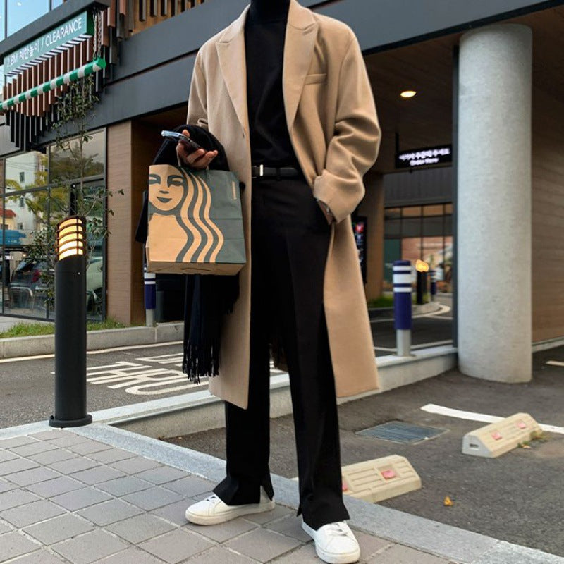 Men's Fashion Personality British Trench Fabric Jacket