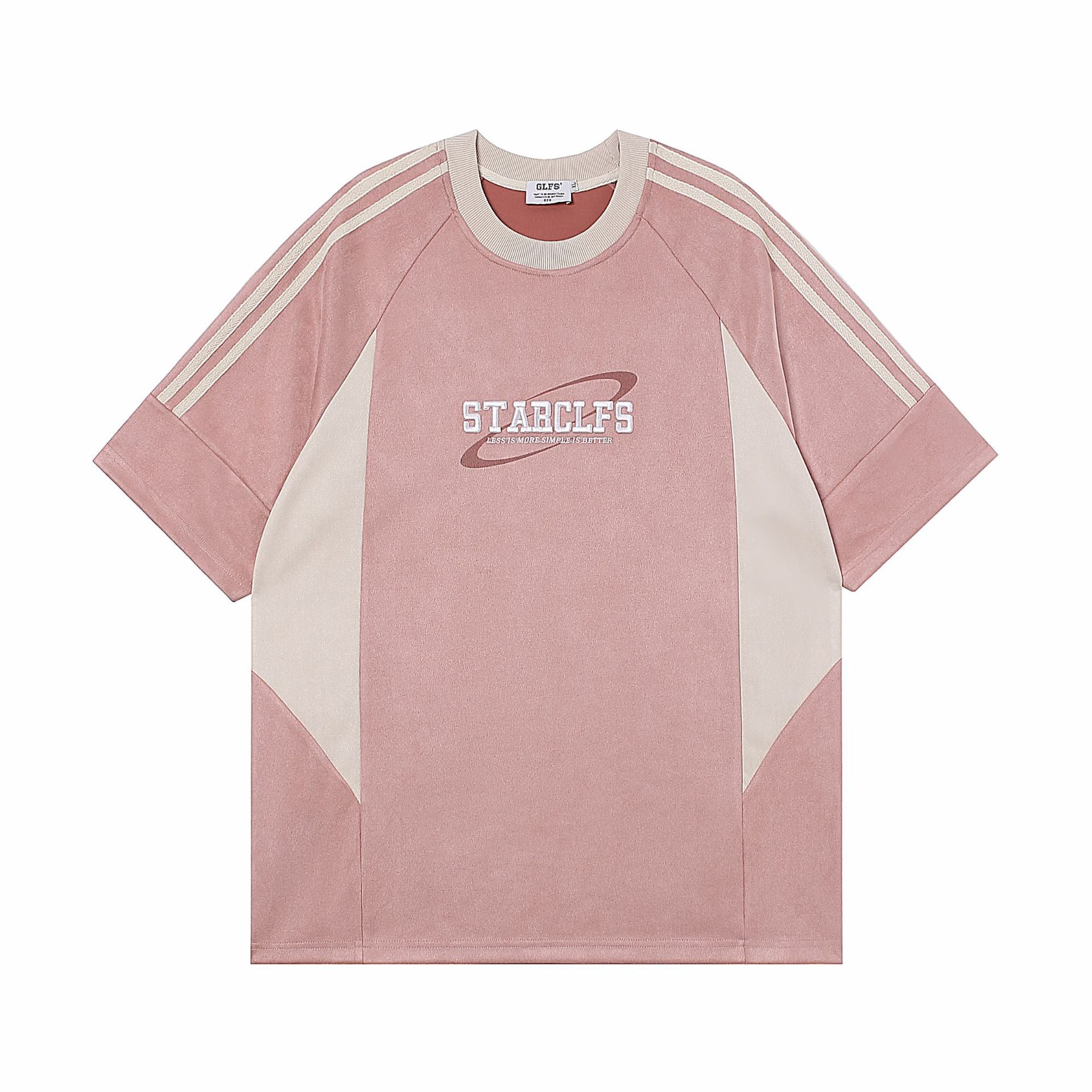 Men's Loose Short-sleeved T-shirt With Letter Embroidery Design