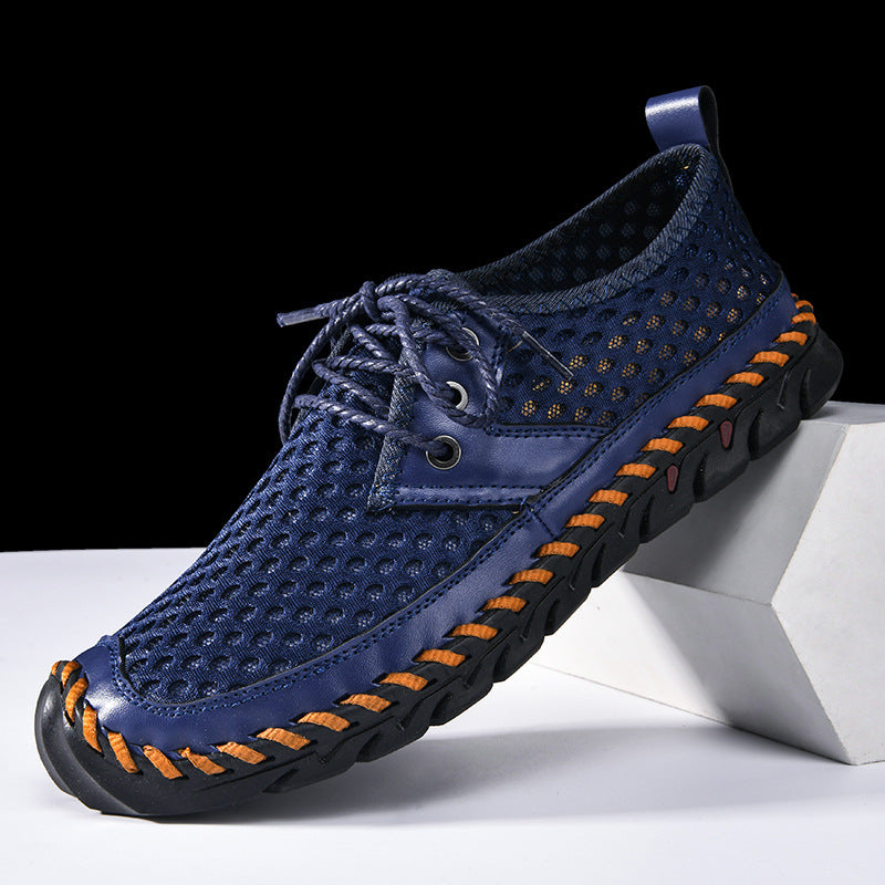 Men's Casual Lightweight Slip-on Plus Size Sports Mesh Shoes