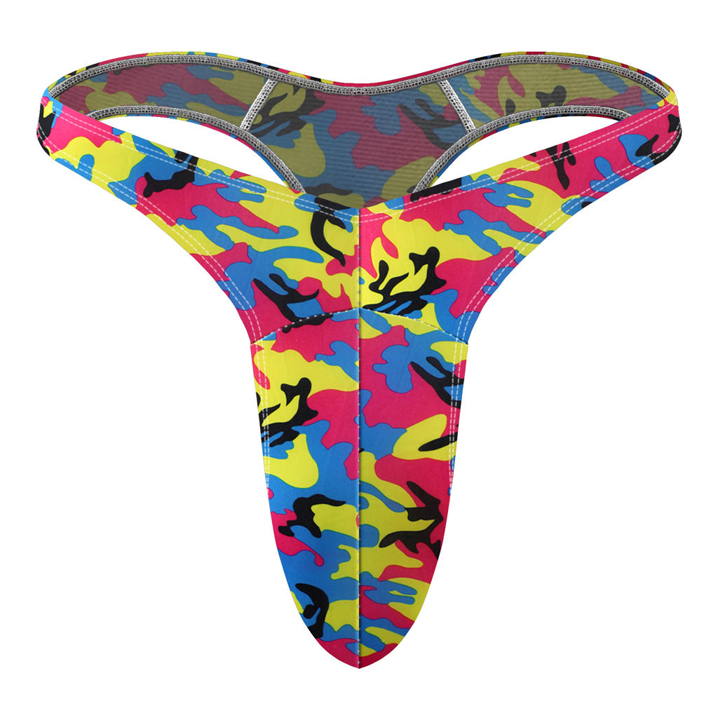 Men's Underwear Flying Bird Big Bag Bag Color Printing T-back