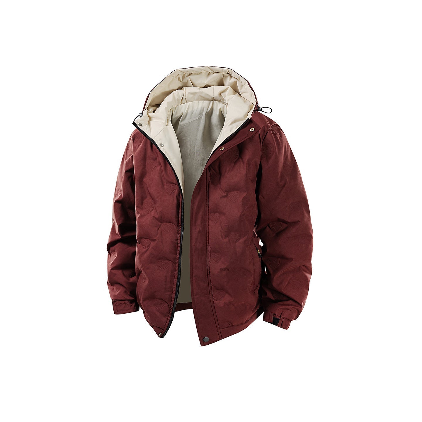 Winter Color-blocked Hooded Quality Versatile Casual Men's Light Luxury Cotton Jacket