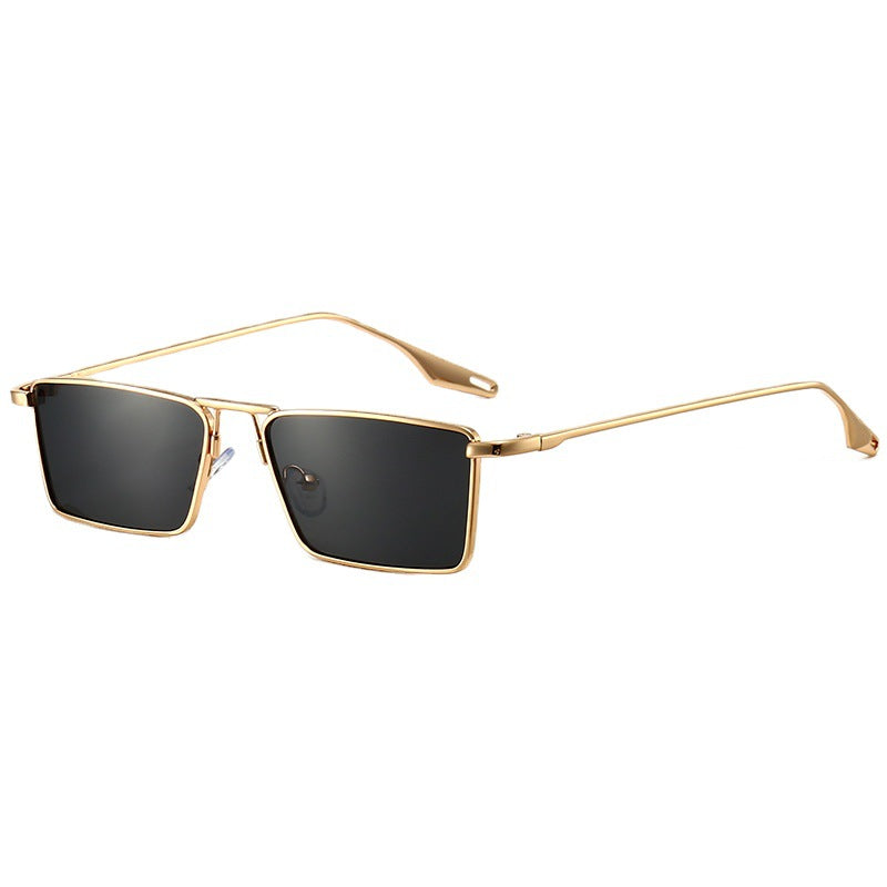 Small Square Box Sunglasses Women's Metal