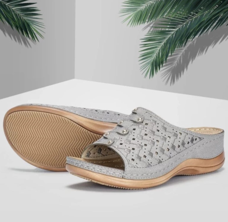 Draped thick-soled casual women's sandals