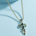 Drop Oil Cross Flame Fashionable Necklace Men