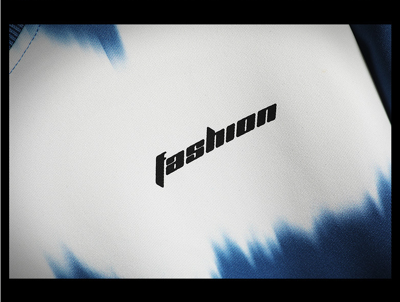 Two-tone Tie-dye Casual Men's Sweater