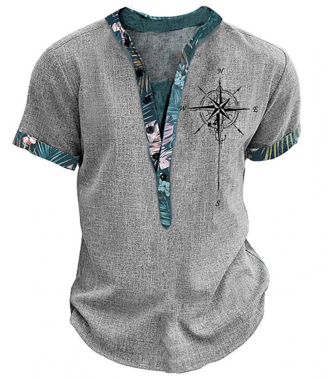 European And American 3D Printed Shirt