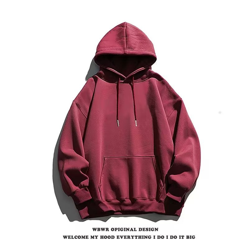 Men's Fashionable Solid Color Hooded Sweater