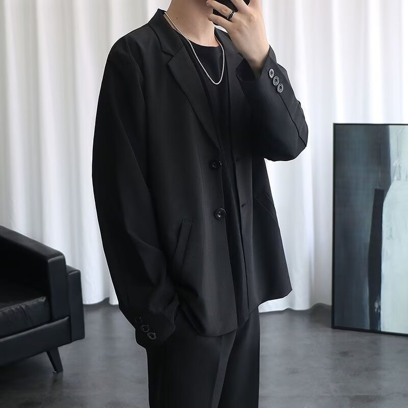 Casual Loose Trendy Pu Shuai Simple Men's Jacket