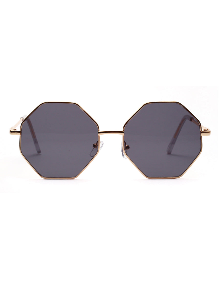 Diamond Polygon Color Clear Lens Sunglasses