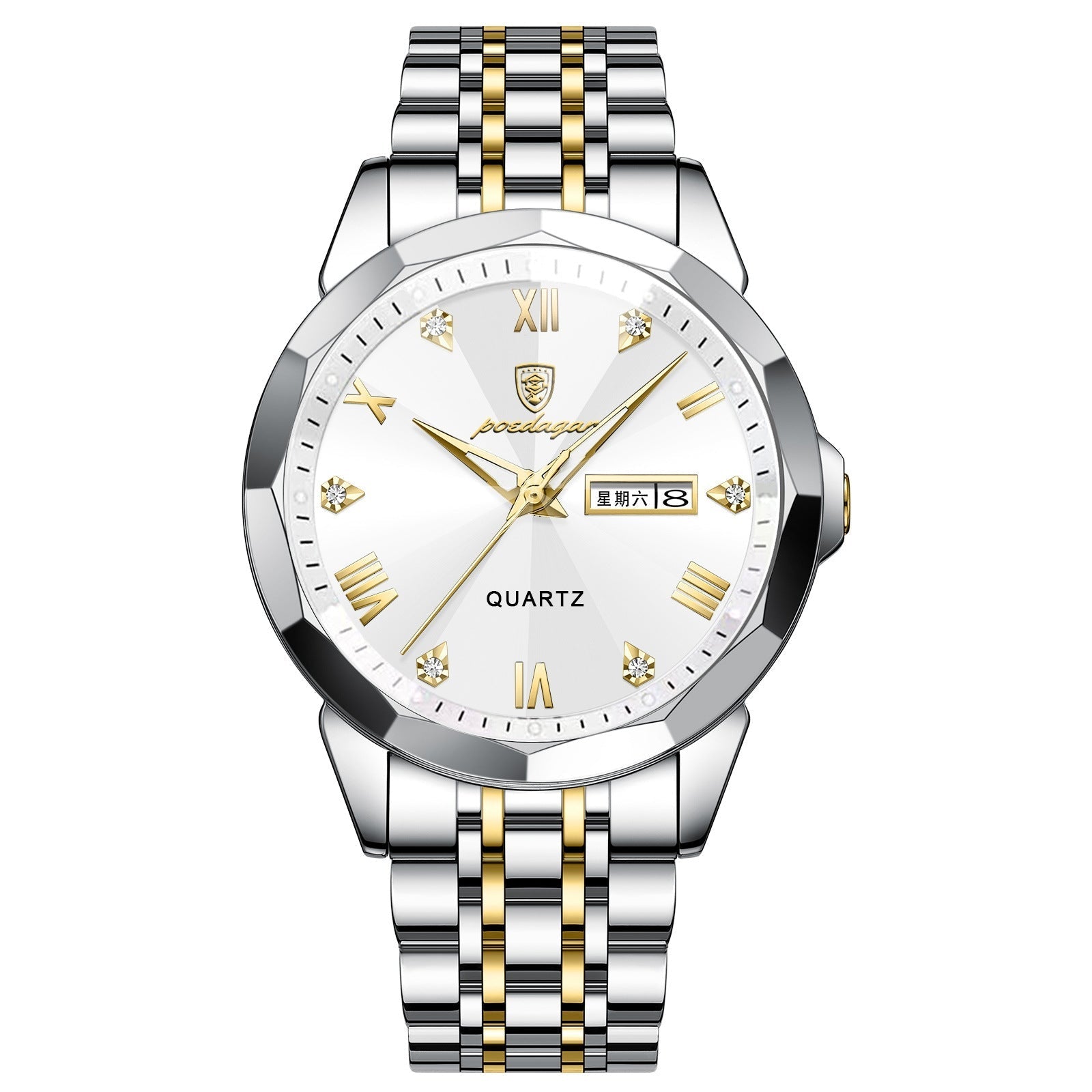 Business Men's Watch Double Calendar High-grade Quartz