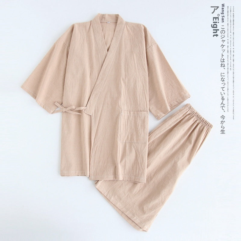 Japanese Men's Kimono Pajamas Short-sleeved Shorts