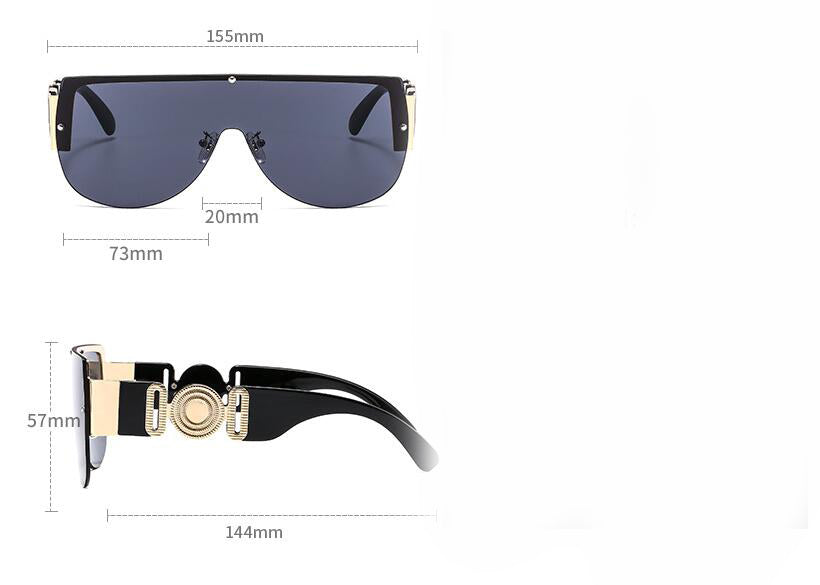 Fashion Simple Retro One Piece Sunglasses
