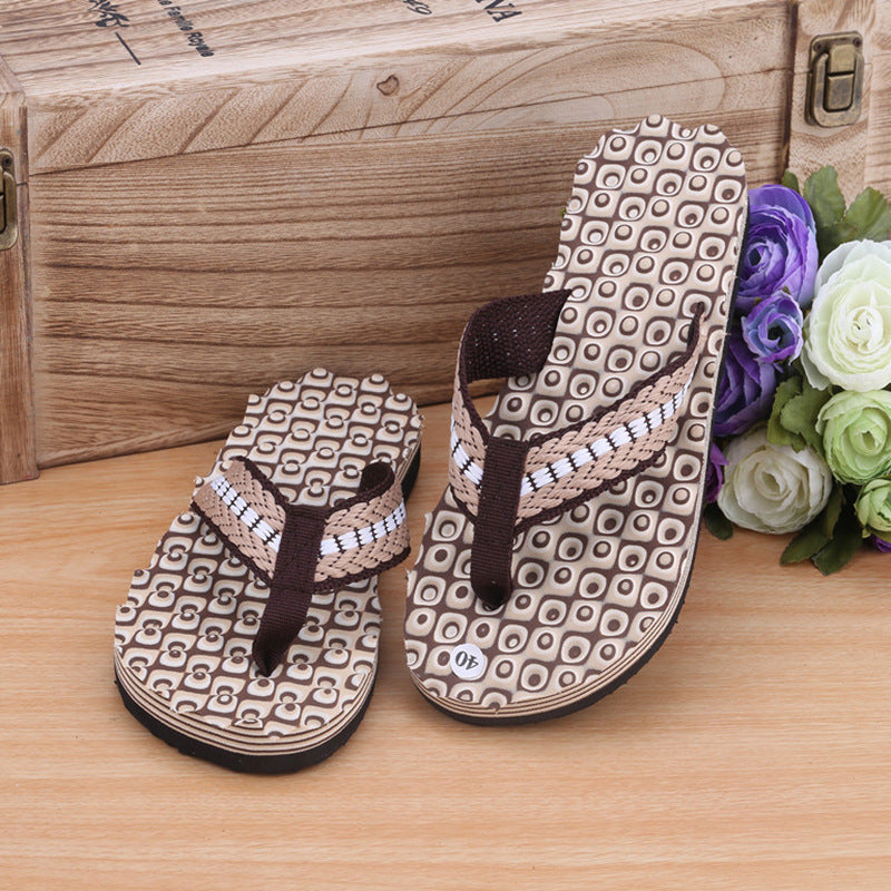Flip-flops Spiral Pattern Beach Shoes EVA Non-slip Slippers