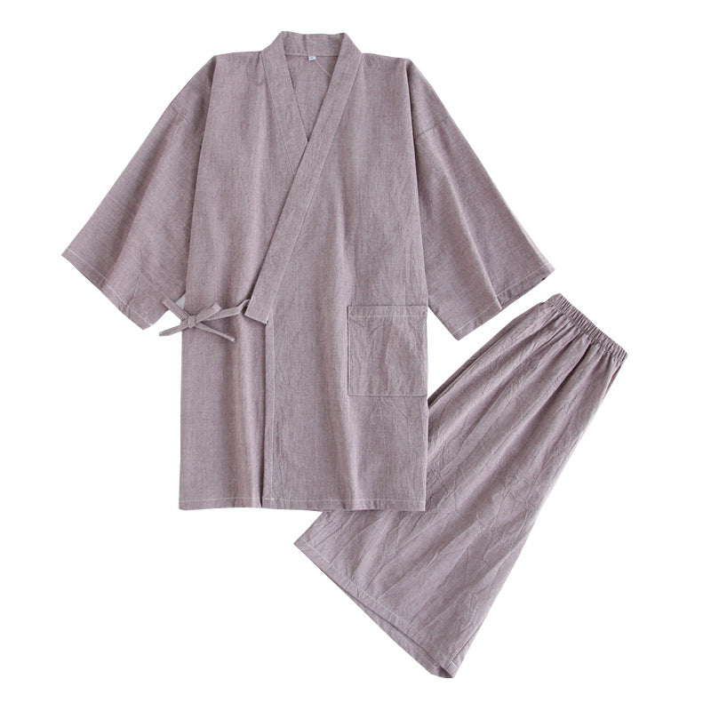 Japanese Men's Kimono Pajamas Short-sleeved Shorts