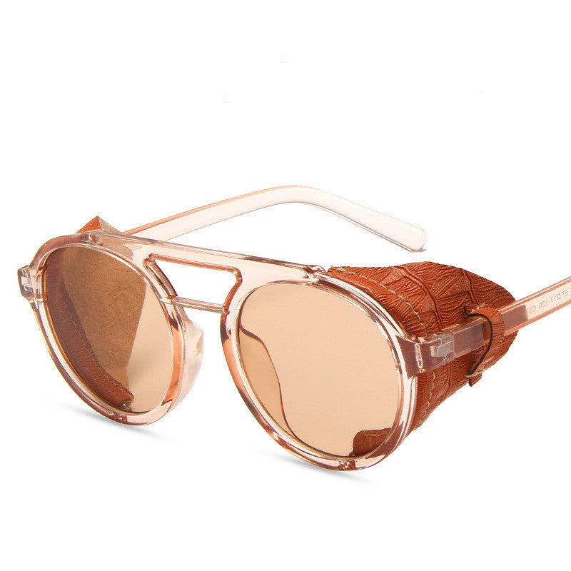 Fashion Round Frame Double Beam  Sunglasses