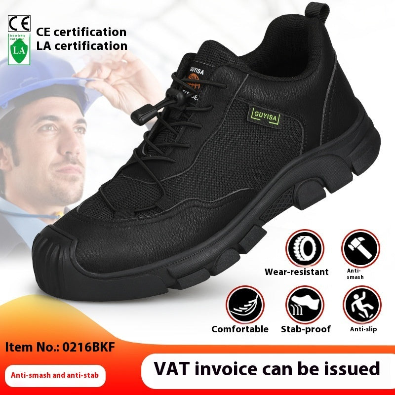 Steel Toe Shoes With Soft Soles Anti-smash And Anti-puncture