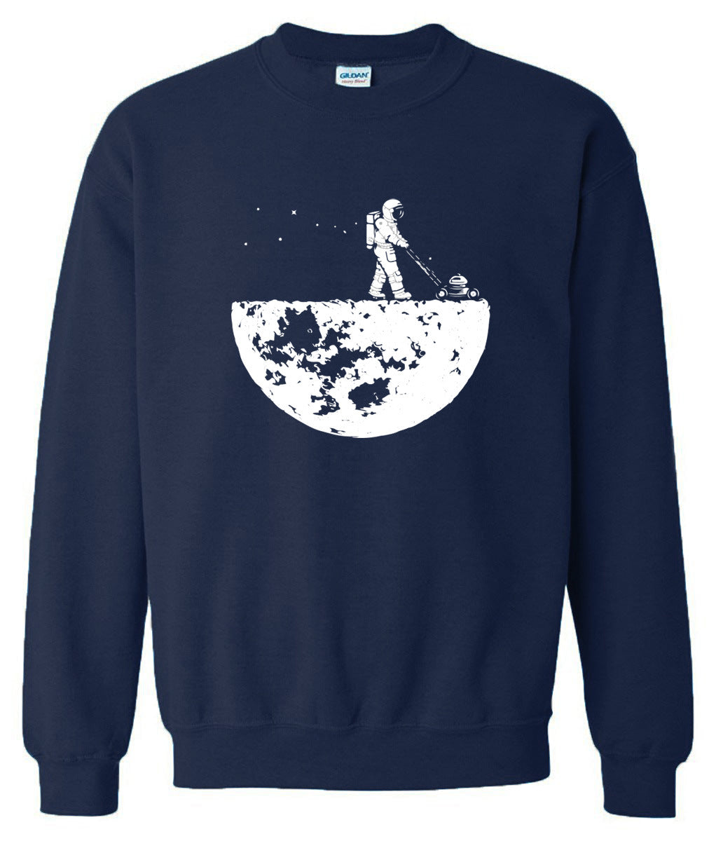 Astronaut Print Hooded And Fleece Men's Sweatshirt