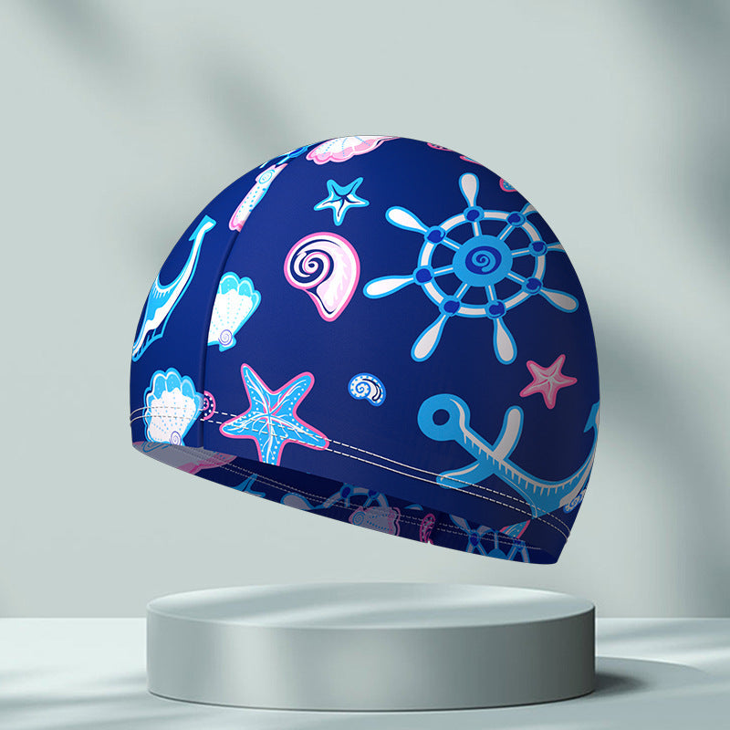 Simple Printing High Elastic Comfortable Swimming Cap