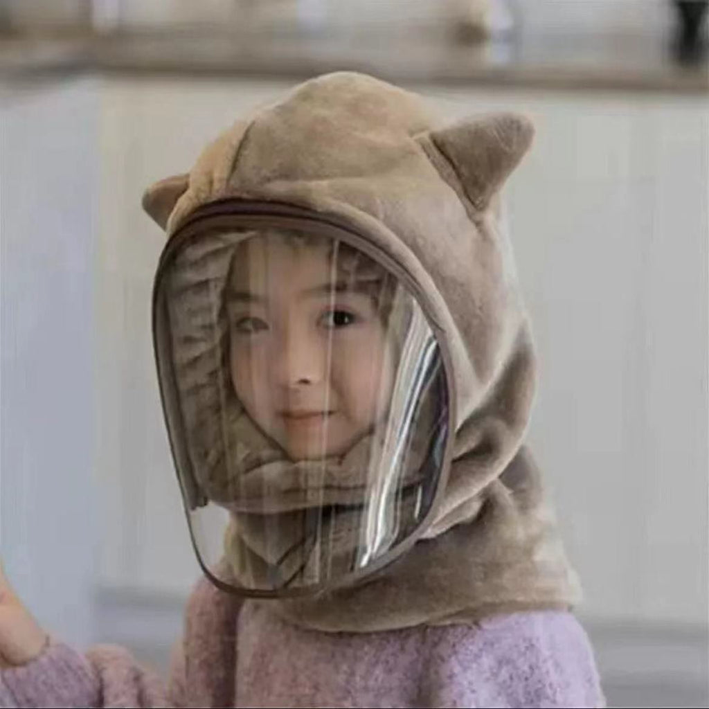 Children's Electric Car Thermal Headgear Windproof Neck Protection Scarf