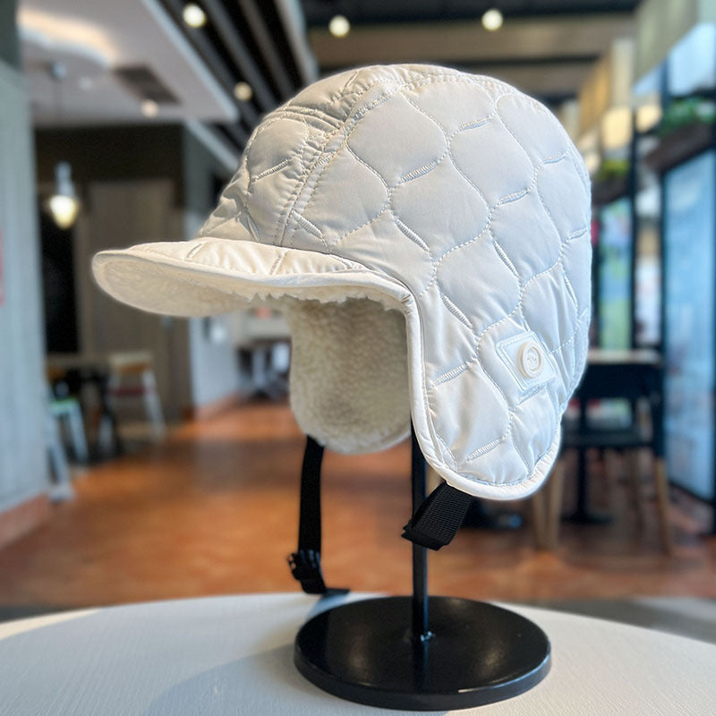 Thickened Fleece-lined Lamb Wool Warm Earflaps Cap