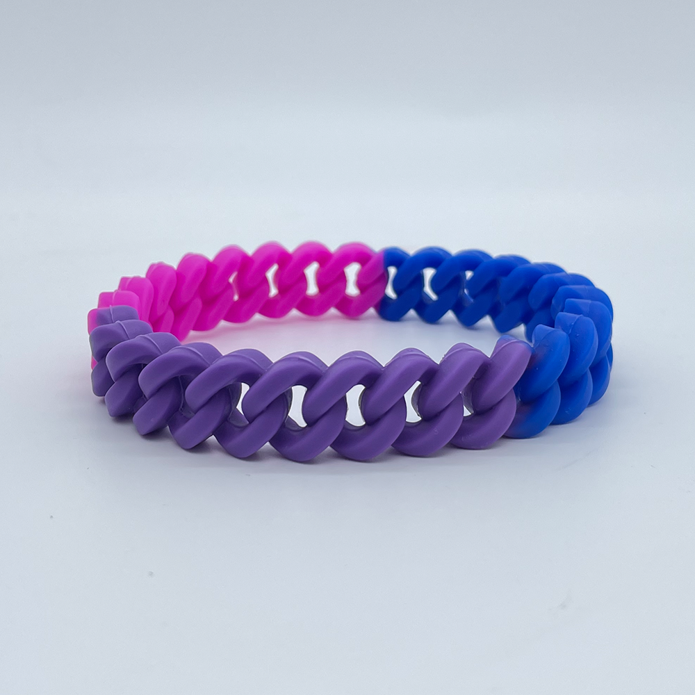 Rainbow Flag Silicone Bracelet Sports Twist Men And Women Couple Bracelet