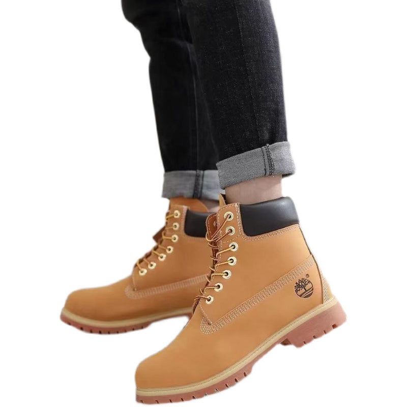 Kick Not Bad Martin Boots Outdoor Waterproof High-top Rhubarb