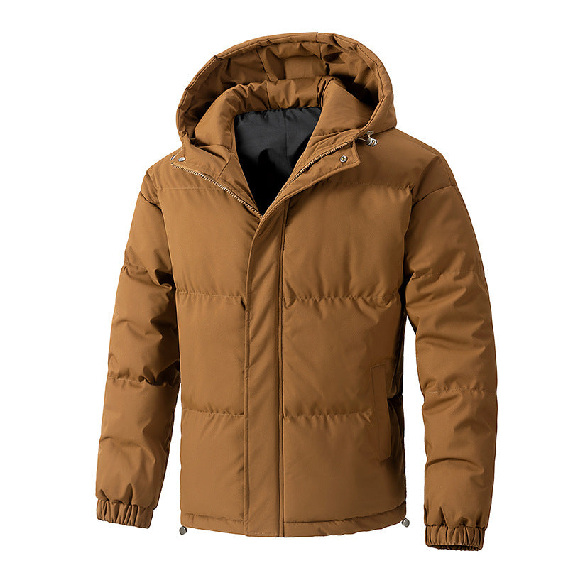 Winter Loose Hooded Cotton-padded Jacket Thickened Coat For Men