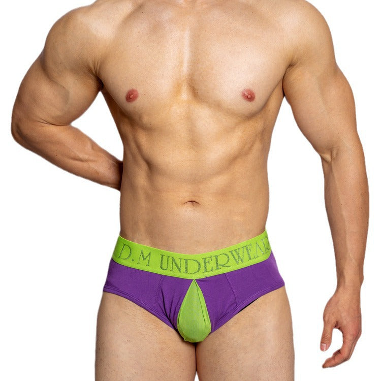 Low Waist Transparent Mesh Open Briefs