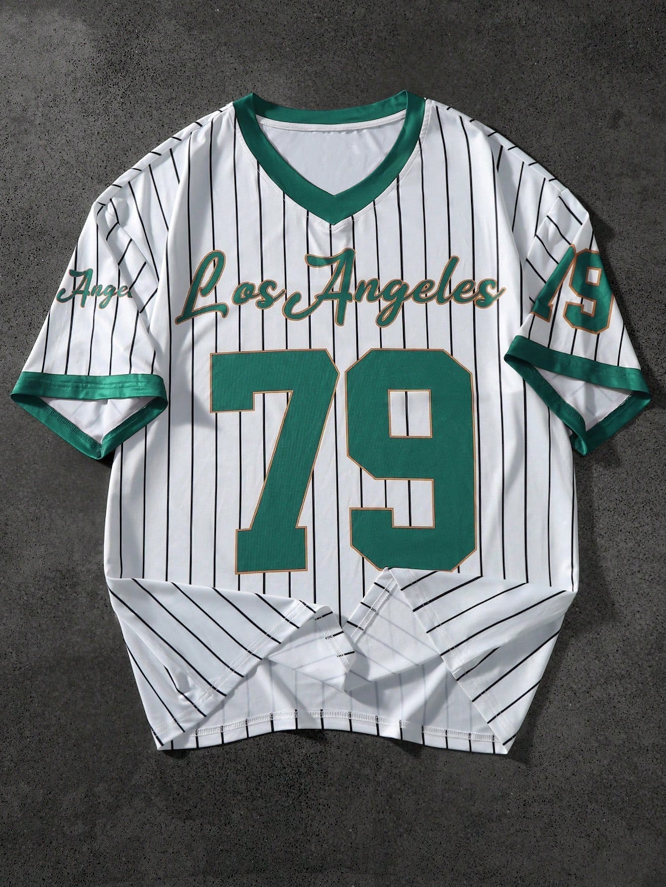 Men's Los Angeles Letter Print Short Sleeve Top