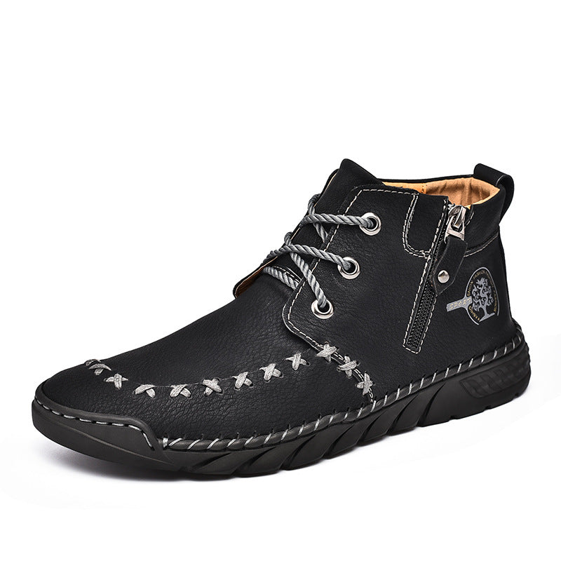 New Mid-top Men's Zipper Martin Boots