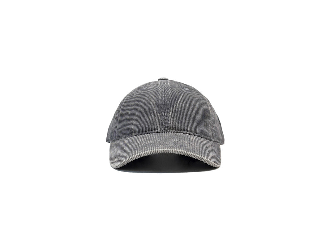Retro Solid Color Corduroy Cap For Men And Women