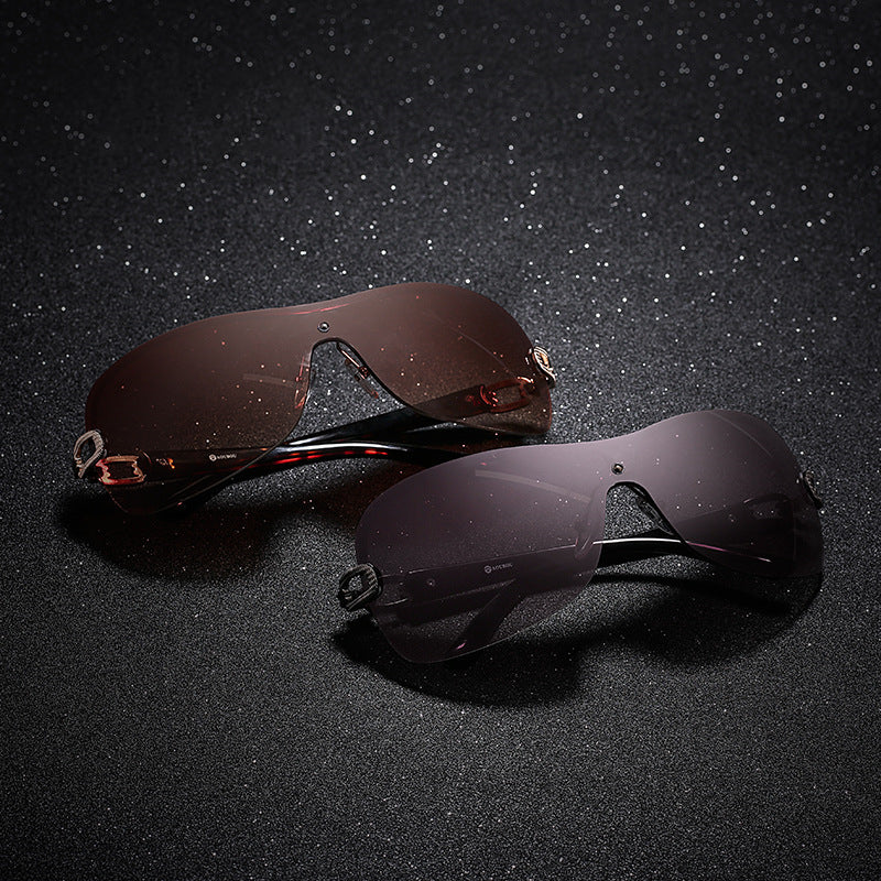 Metal Fashion Chain Design Ladies Sunglasses