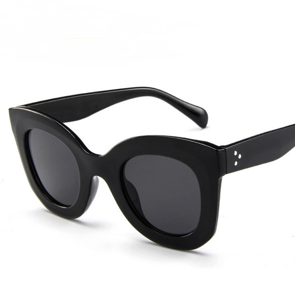Sunglasses polygonal flat lens
