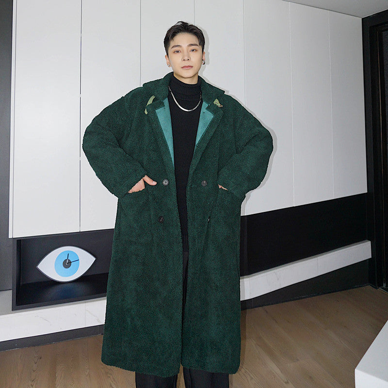 Coated Double Row Button Cashmere Versatile