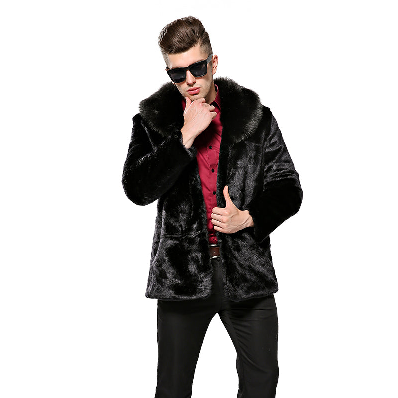 Faux Fur Winter Jacket Men