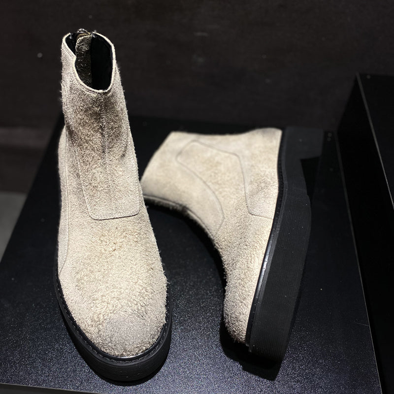 Leather Martin Boots Men's British Style Mid-boots